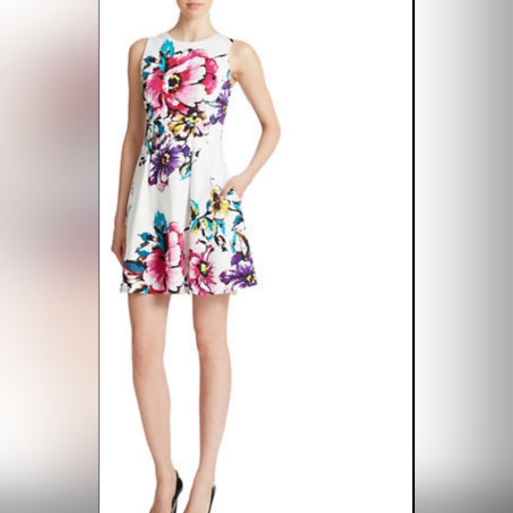 Vince Camuto Floral Fit And Flare Dress